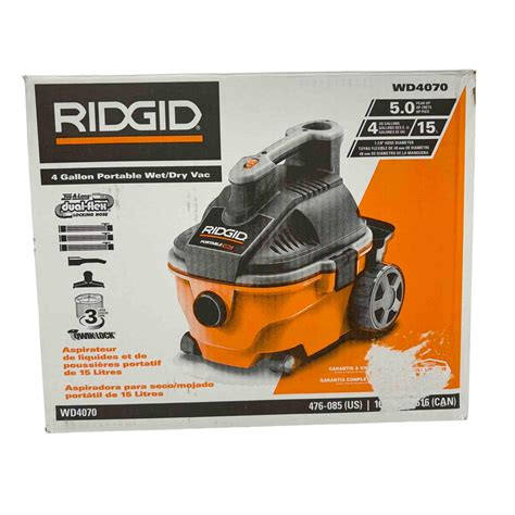 RIDGID WD4070 4 Gallon Portable Wet/Dry Vacuum Cleaner