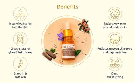 Buy TRIVEDA Kumkumadi Face Glow Oil for Skin,15 ml | Made with 21 ...