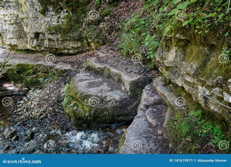 Rock on River Side of Wutach Canyon Beautiful Hike Stock Image - Image ...