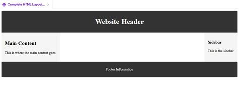 Image result for HTML Layout Full Code