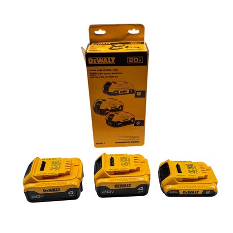 DeWalt DCB243-3 20V MAX Lithium-Ion 2Ah/4Ah Battery 3-Pack 3787