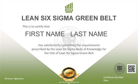 Lean Six Sigma Green Belt Certification - Lean The Process