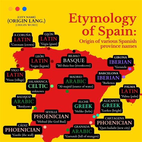 Etymology of Spain: Origin of various Spanish province names : r/MapPorn