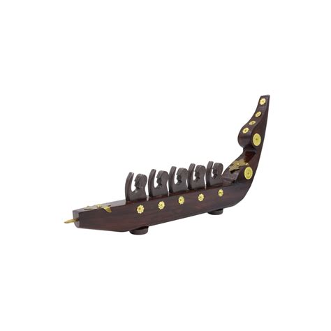 Wooden Snake Boat Decor - Traditional Kerala Chundan Vallam Model – Natriel