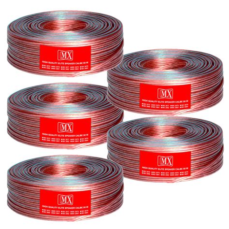 MX High Performance Transparent Speaker cable 65 WIRE = 16 AWG - 50 ...