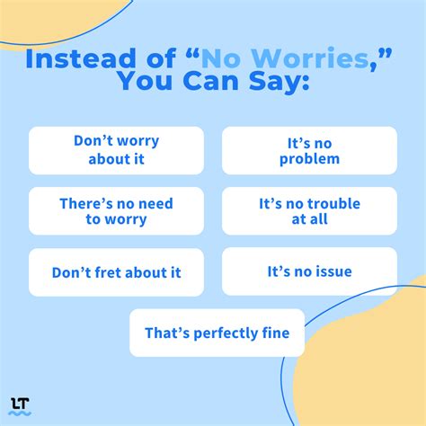 Seven Other Ways To Say “No Worries” Professionally