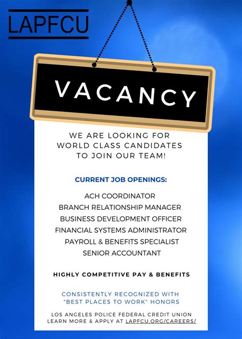 Los Angeles Police Federal Credit Union (LAPFCU) on LinkedIn: #jobs # ...
