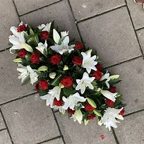 Image result for Red Rose Funeral Wreath