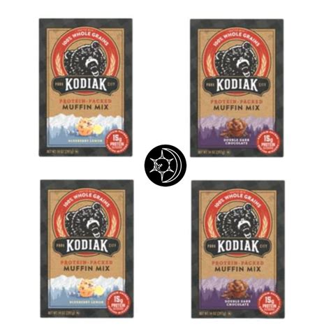 Kodiak Muffin Mix Bundle 4 Pack with Blueberry Lemon and Double ...