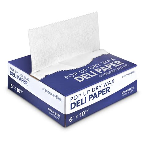 Amazon.com: 500 Count Pre-Cut Deli Wax Paper Sheets, 6” Heavy Duty Pop ...