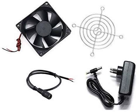ERHIndia 12V DC Cooling Fan,3 Inches Radiator Fan with Grill 2 Ampere ...