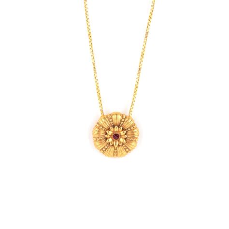 Shaya By Caratlane Venturianum Bloom Necklace In Antique Gold Plated ...