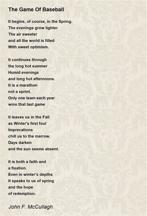 Famous Baseball Poems