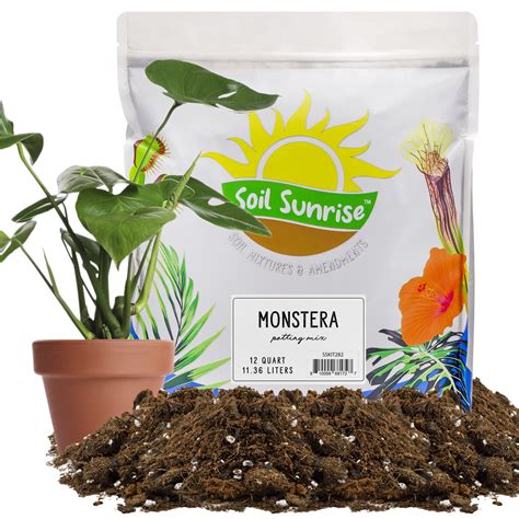Monstera Houseplant Potting Soil Mix (12 Quarts), Custom Blend for ...