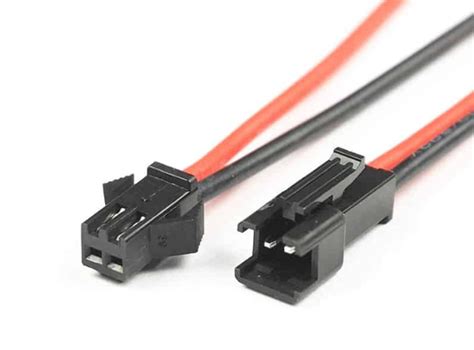 JST SM 2 Pin Plug Male and Female Connector 6 inch Wire (Red Black ...