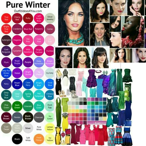 Cool true winter color palette and wardrobe guide – Artofit