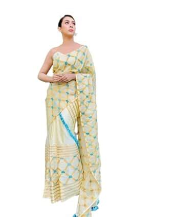 Buy GAJERACHOICE WOMEN,S LITCHI SILK ZARI WOVAN MIX PATH ASSAME ...