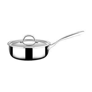 Buy Stahl Artisan Triply Stainless Steel SautePan with Lid, Induction ...