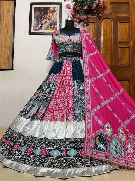 ALC 046 SOFT MUSLIN COTTON WITH REAL MIRROR WORK NAVRATRI SPECIAL ...