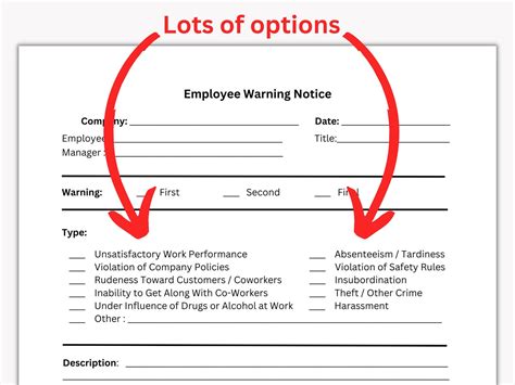 Employee Write up Form, Staff Write up Form, Write up Form, Workplace Write up Form, Writeup ...