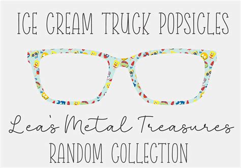 ICE CREAM TRUCK POPSICLES Eyewear Frame Toppers COMES WITH MAGNETS ...