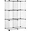 Amazon Basics 6 Cube Metal Wire Powder Coated Storage Shelves - Black ...
