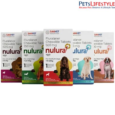 Buy Nulura Fluralaner Chewable Tablets for Dogs Flea & Tick Protection ...