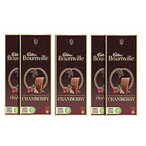 Cadbury Bournville Cranberry Dark Chocolate Bar, 80g (Pack of 5 ...