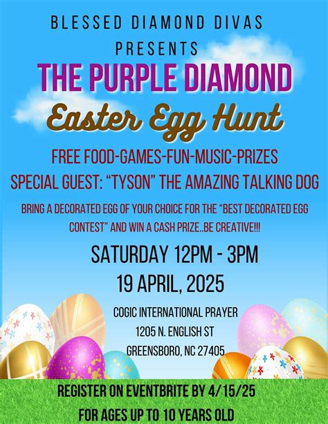 The Purple Diamond Easter Egg Hunt, COGIC International Prayer ...