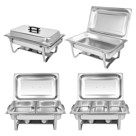 ORNKAT Chafing Dish Buffet Set[4 Pack] 8QT Stainless Steel Buffet ...