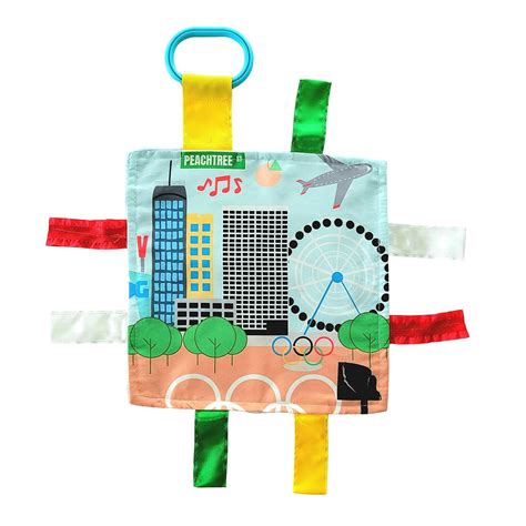 The Learning Lovey City Baby Crinkle & Teething Tag Square Tummy Time ...