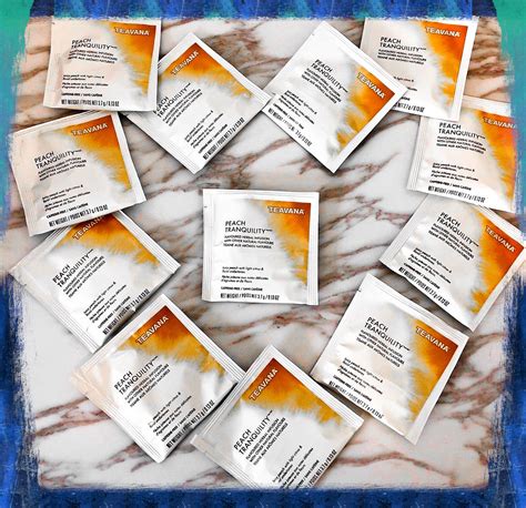 🌈 RARE! STARBUCKS TEAVANA 2024 PEACH TRANQUILITY HERBAL 10 SACHETS TEA ...
