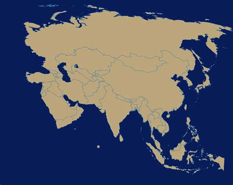 Blank Map Of Asia With Rivers