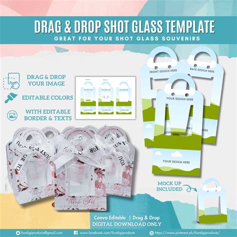 Shot Glass Holder Template for Souvenirs or Giveaways by ...