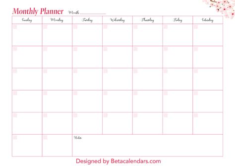 Free Monthly Planner Printables