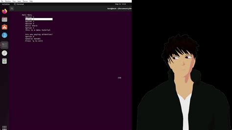 Ncursesmenu Example 的图像结果