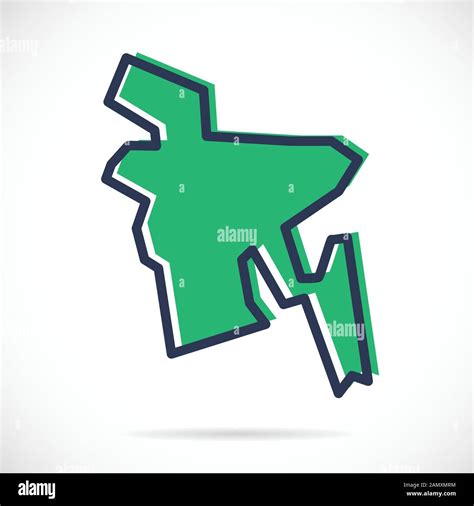 Stylized simple outline map of Bangladesh Stock Vector Image & Art - Alamy