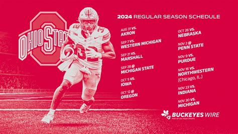 Ohio State 2024 Schedule - The Ohio Podcast - Worksheets Library