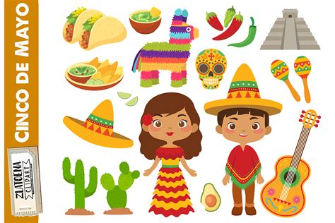 Mexican Clip Art Cinco De Mayo Mexico Afbeelding door Zlatoena Clipart ...