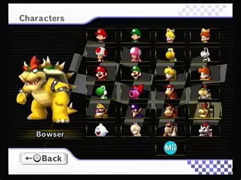 Super Mario Kart Wii Characters