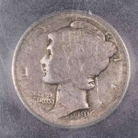 1916-D Dimes Winged Liberty Head or Mercury ICG Genuine (95 - Scratches ...