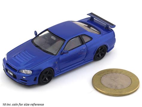 Nissan Skyline GT-R R34 Z Tune with figure 1:64 Stance Hunters diecast ...