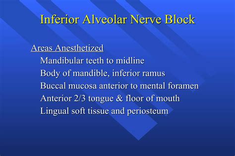 Inferior Alveolar Nerve Block | PPT