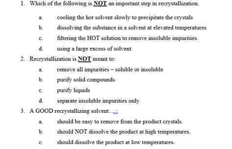 Recrystallization Lab Question 的图像结果
