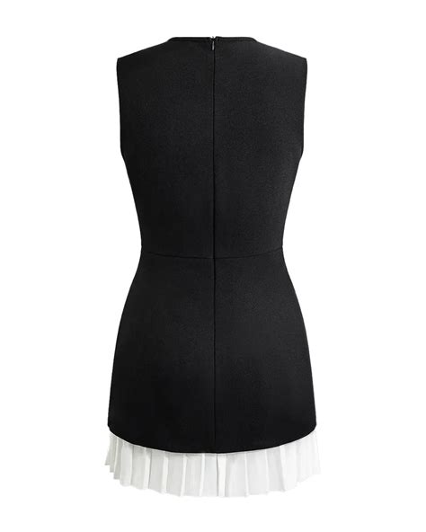 Patchwork Pleated Tank Mini Dress – Littlebox India