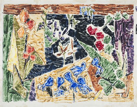 Ghulam Rasool Santosh Gouache on Paper (Landscape - 1956) | Prinseps