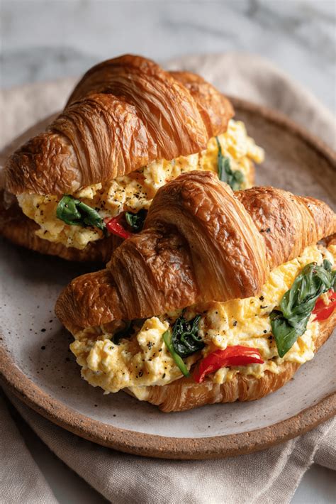 Croissant Omelet Breakfast Sandwich