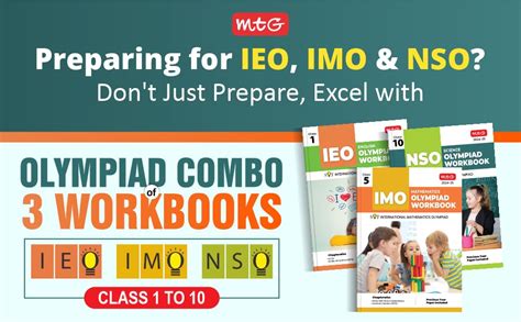 Buy MTG NSO-IMO-IEO (Science, Mathematics & English) Olympiad Workbook ...