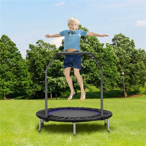 Mini Trampoline, 40" Foldable Fitness trampoline with Adjustable Foam ...
