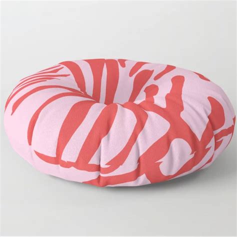 kelp - red & pink Floor Pillow by DuckyB | Society6 | Floor pillows ...